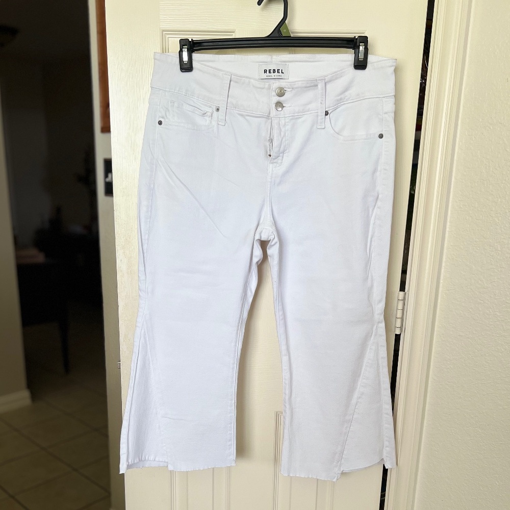 Rebel Wilson Denim Wide Leg Cropped